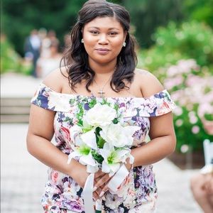 Floral Off the Shoulder Garden Dress